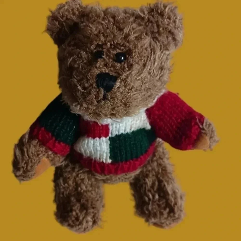 Hugfun int'l inc vtg lot of 5 jointed sweater teddy bears
